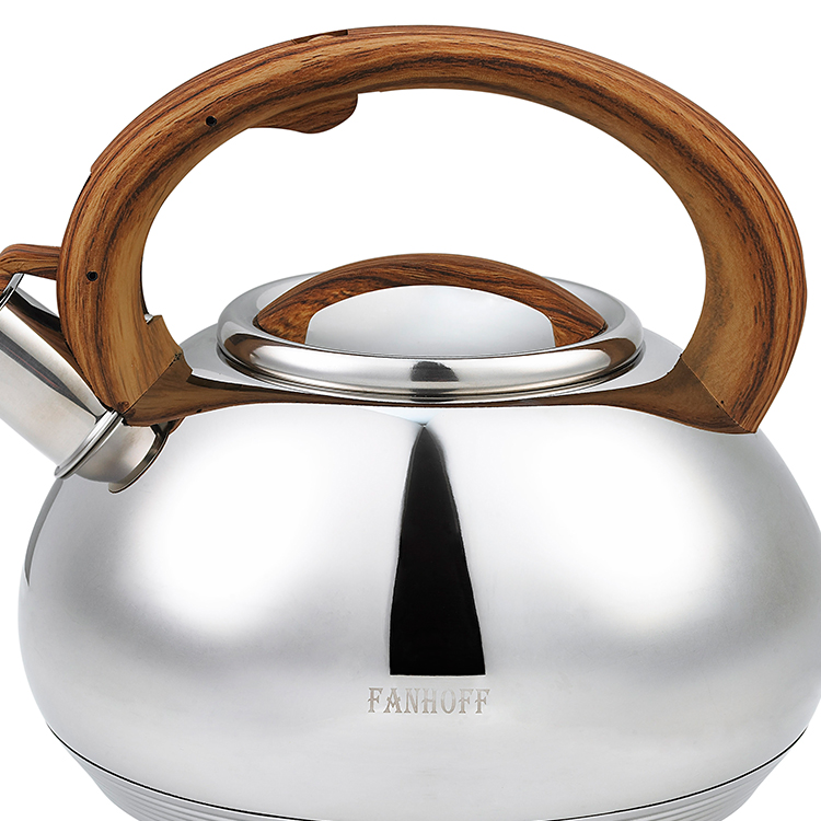 3 Liter Accept Customization Wholesale 304 Stainless Steel Tea Kettle Whistle with Nylon Handle Silicone Coating